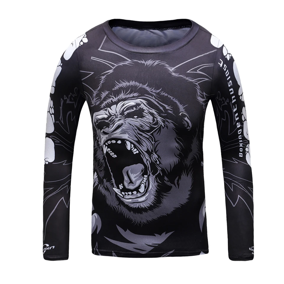 MMA kid's rashguard sport oblek 3D MMA t-shirt+pant box dresy hoch kickboxing muay thajské šortky děti fightwear bjj oblečení