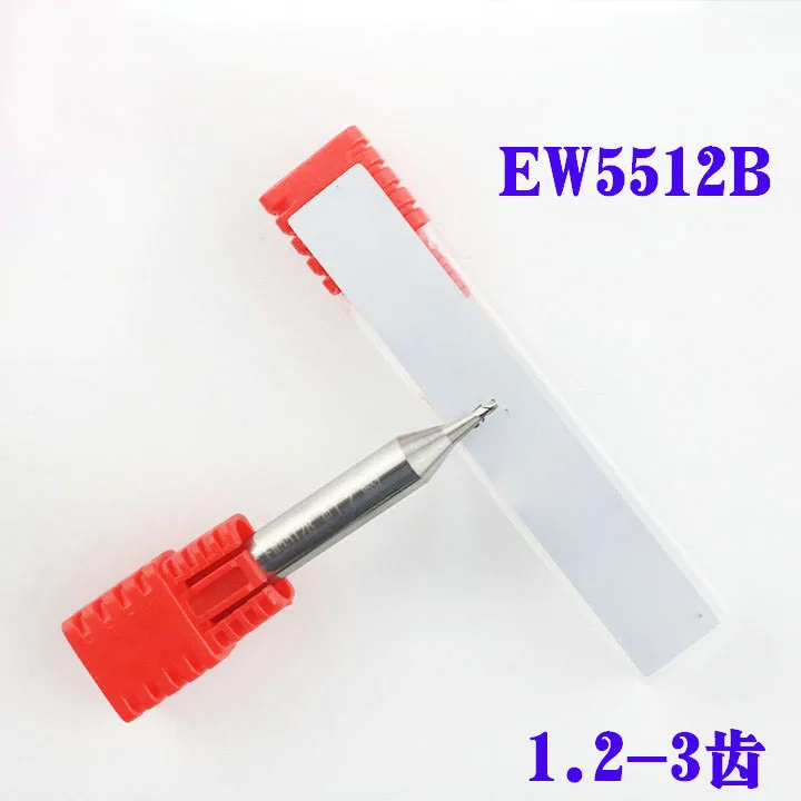 

EW5512B 1.2MM Carbide End Mill Milling Cutter φ1.2xD6x40x3F Wolf tooth milling cutter twist drill