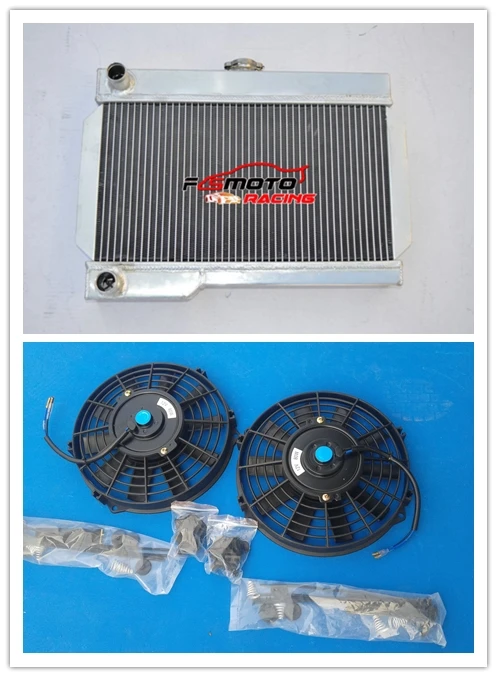 56MM Aluminum Radiator + Fan For Rover MG/MGB-GT MT NIB Manual MT