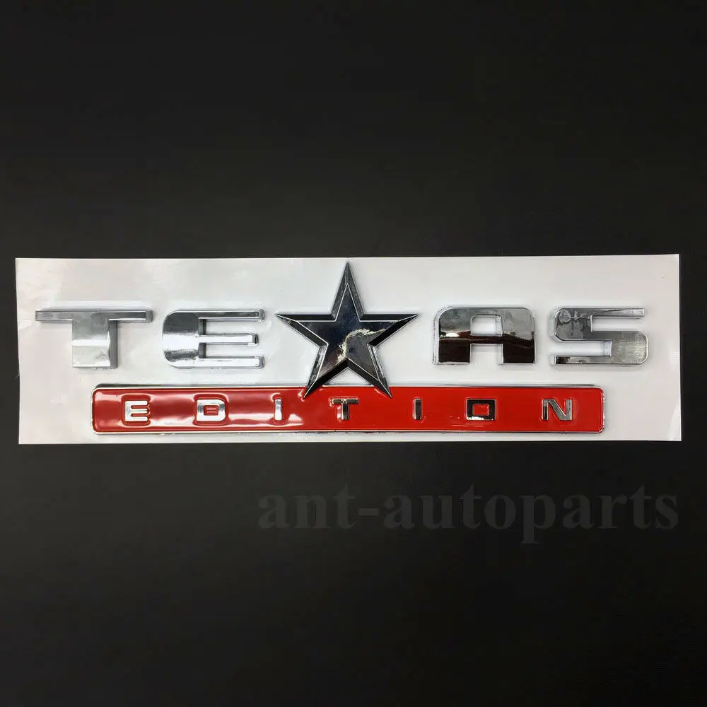 3 piezas Texas Edition Star Flag Car Auto Body emblema lateral insignias calcomanía pegatina ABS