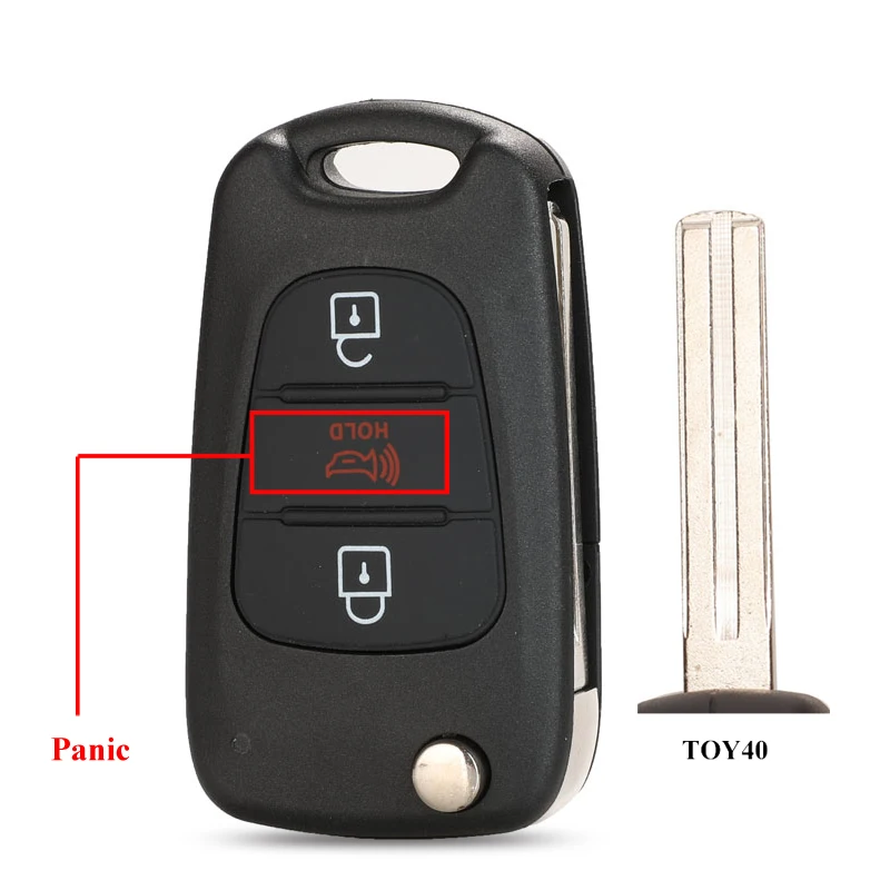 10 stücke Fernbedienung Flip Schlüssel Shell Für Hyundai Elantra I30 IX35 Accent Solaris Kia K2 K5 Sorento Sportage 3 Taste auto Klapp Schlüssel Fall