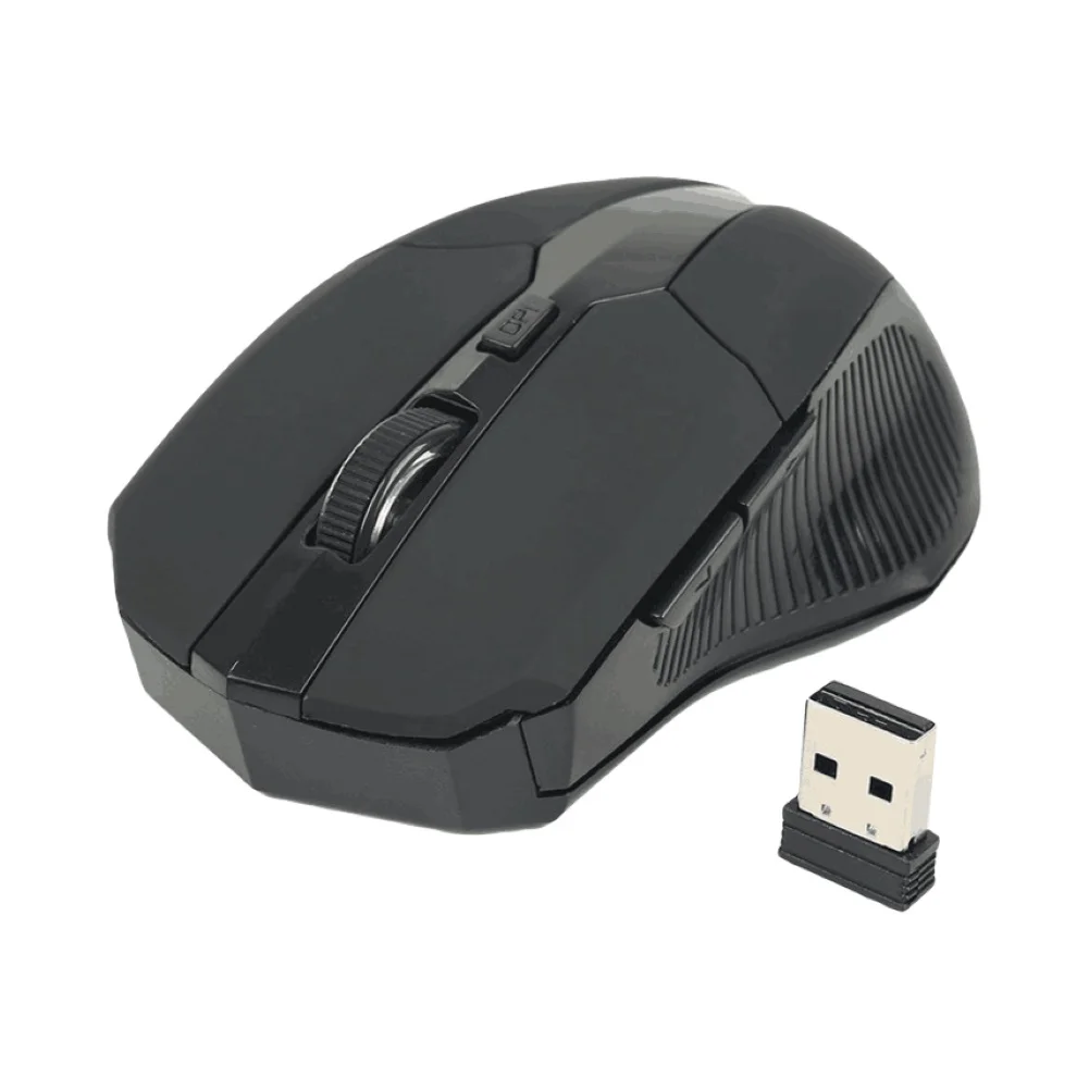 2.4GHz 1600 DPI Ergonomic Wireless Optical Mouse USB 2.0 Receiver for PC Laptop two AAA batteries to operate Wireless Mouse