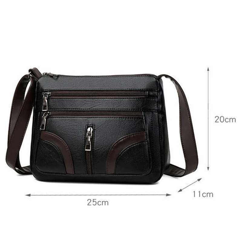 Yogodlns Vintage Umhängetasche Für Frauen PU Leder Umhängetasche Multifunktions Umhängetasche Kleine Quadratische Tasche Mama Handtasche sac – Detail 31
