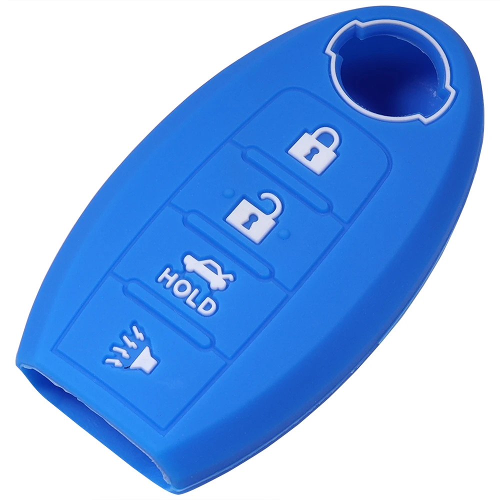 Silicone Key Fob Case Cover 4button Fits for Nissan Leaf Sentra SL Murano Maxima Altima Versa Remote Fob