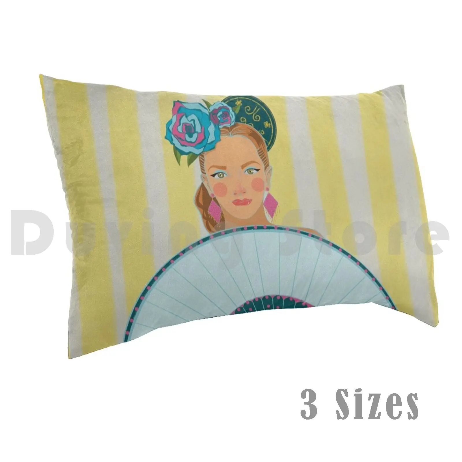 Abanico español, funda de almohada Abanico Moon Dancesevillanas Sevillana España Feria Andalucía Andalucía