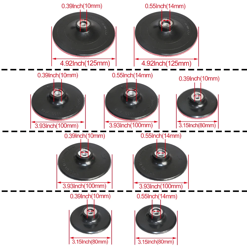 Yutnqin 1pc Sanding Disc Backing Pad 3/4/5\