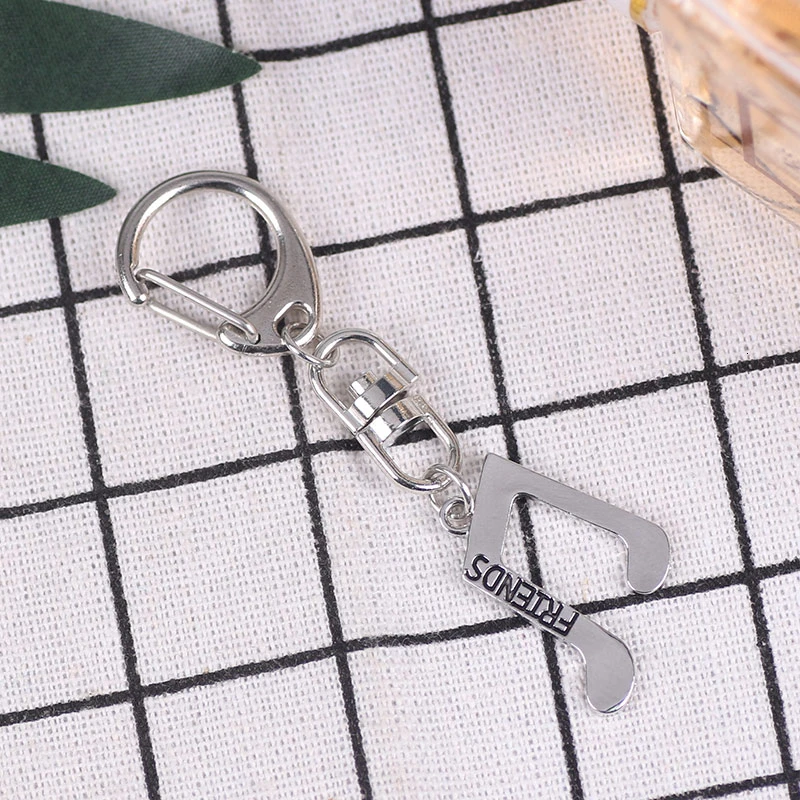 DIY Fashion Heart Shaped Musical Note Key  Best Friend Keychain Pendant Couple Charm Simple Jewelry Gift 2020 Dropshipping