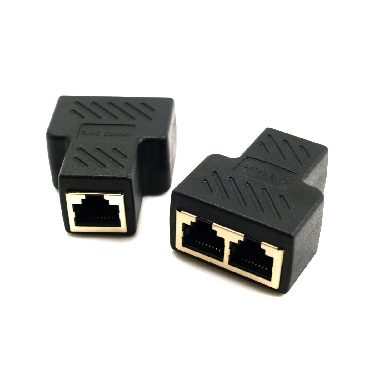 1Pc 1 To 2 Ways RJ45 Ethernet LAN Network Splitter Double Adapter Port Coupler Connector Extender Adapter Plug Connector Adapter