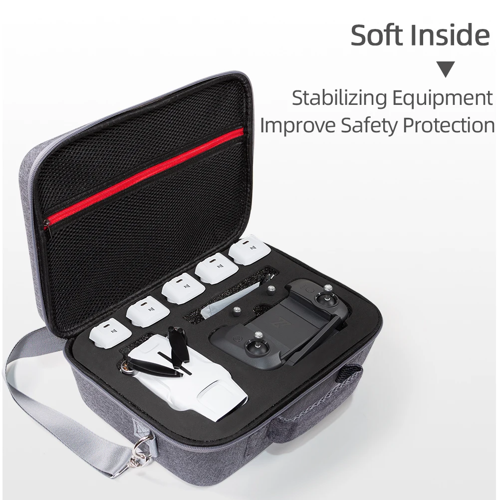 حقيبة كتف بدون طيار لفيمي X8 ميني/V2 ، حقيبة تخزين محمولة ، حقيبة حمل مقاومة للماء ، غطاء صلب ، صندوق ، ملحقات ، حزام رمادي ، طائرة بدون طيار