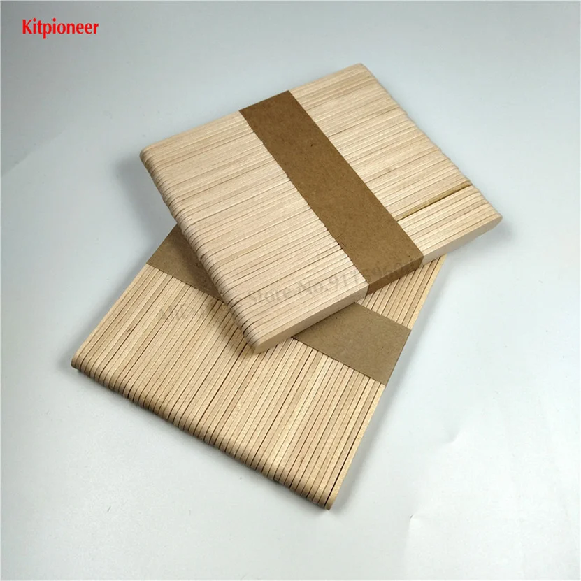 100 szt. Patyczki do lodów drzewnych naturalnie drewniane drewno Pop DIY mrożone patyczki do lodów cukierniczych Popsicle akcesoria