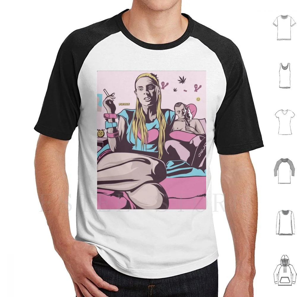 Babys On Fire Die Antwoord Illustration T Shirt Cotton Men DIY Print Cute Die Antwoord Pink Kawaii Yolandi God Girls Smoking