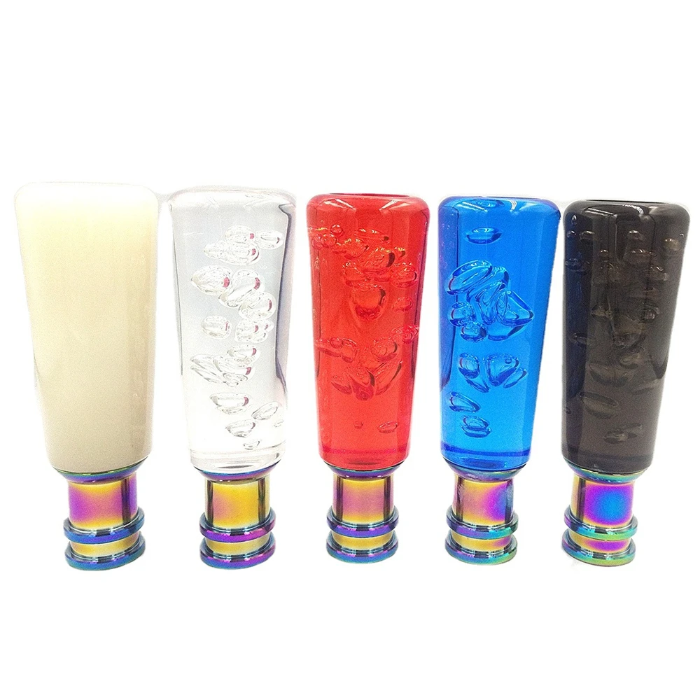 Universal 15cm Car Transparent Stitching Multicolor Gear Shift Knob Crystal Bubble Shifter Lever AT MT Fit For Honda Toyota