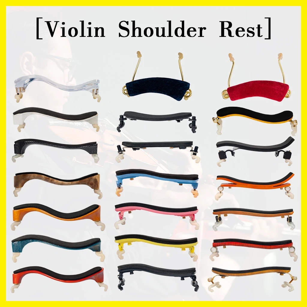 Violin Shoulder Rest Collapsible& Height Adjustable Feet High Strength Sponge Wood Violin Shoulder Rest For 4/4-3/4 Violin