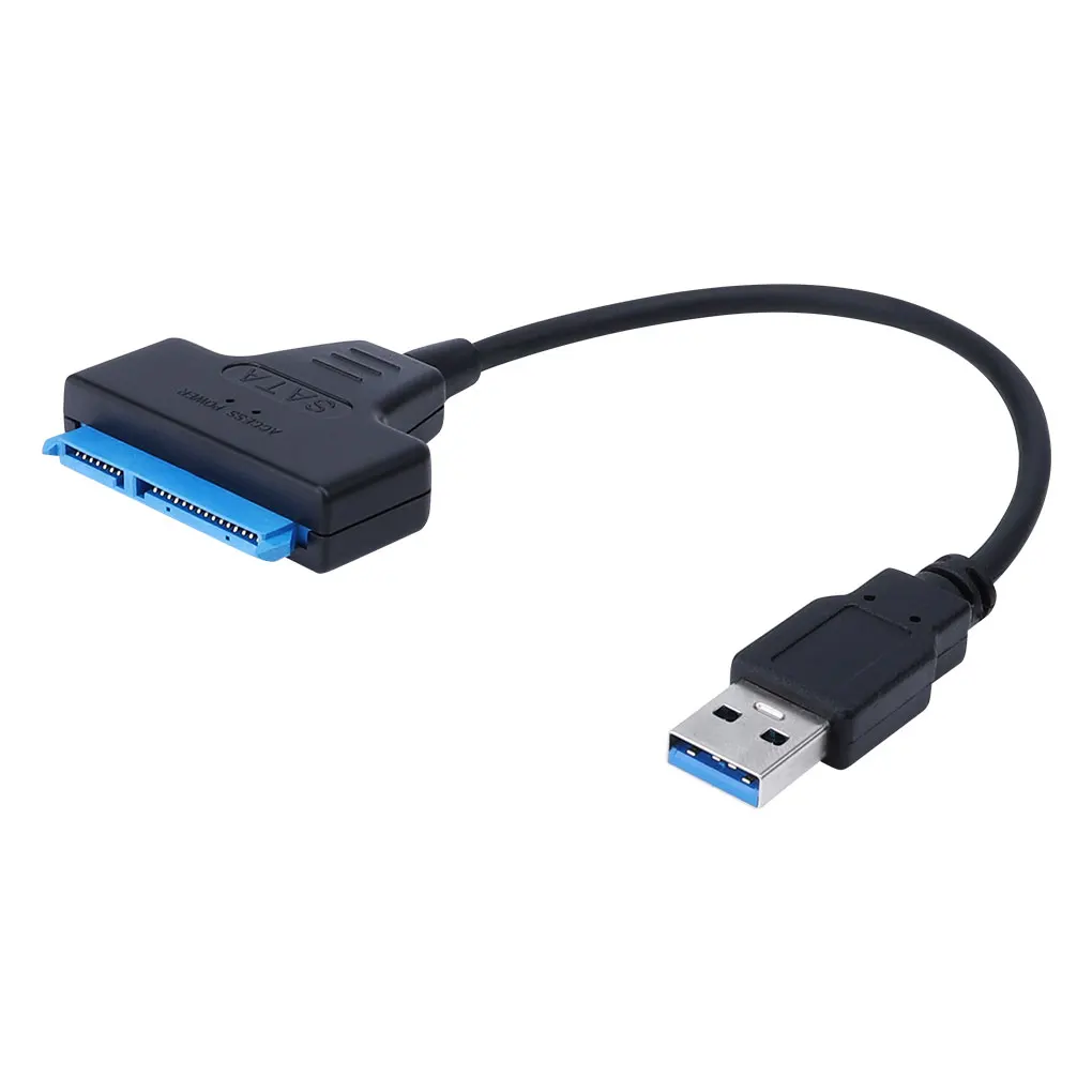 Usb 3.0 sata 3 cabo sata para usb 3.0 adaptador até 6 gbps suporte para 2.5 Polegada externo ssd hdd disco rígido 22 pinos cabo sata iii