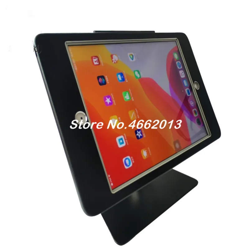 

security desktop stand for new iPad 10.2" 7th Gen tablet with lock holder display rack bracket mounting on table anti-theft