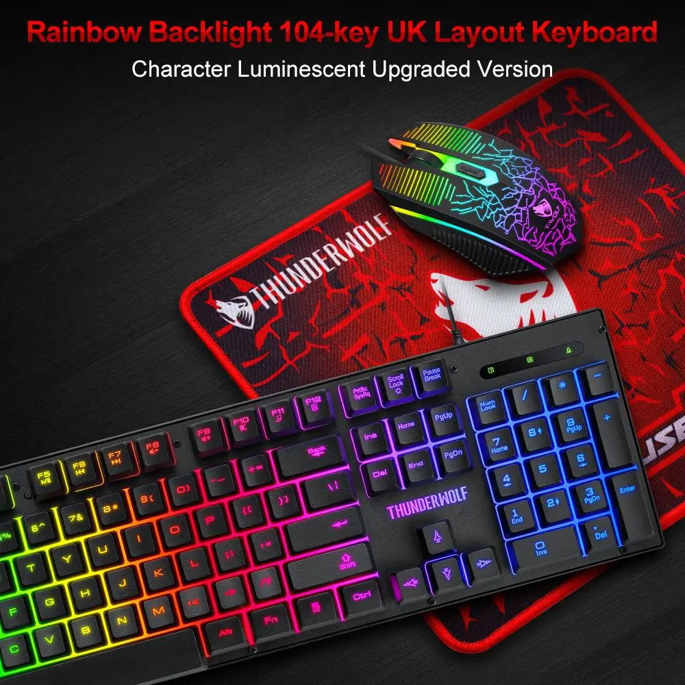 T31 Mouse Keyboard Mouse Pad Game Three-piece Set Mechanical Hand-feeling Light-emitting Key Mouse Set