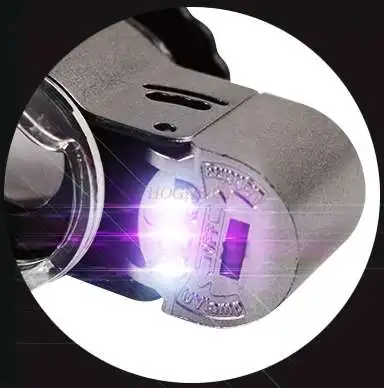 magnifying equipment 10x magnifying glass with led white light purple light portable banknote detector handheld