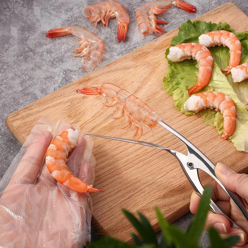 

Kitchen Accessories Shrimp Peeler Stainless Steel Seafood Cooking Tools Creative Convenient Shrimp Peel Device Kitchen Gadgets