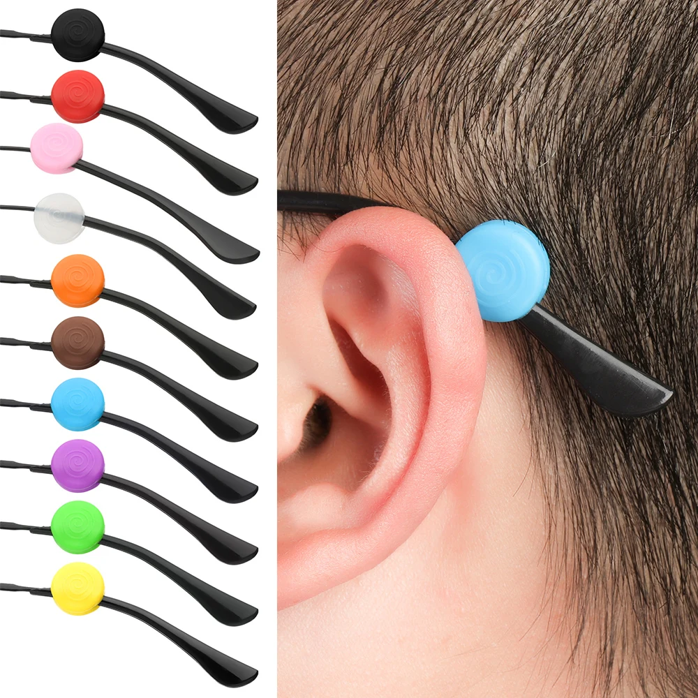 1 Pair Silicone Anti-slip Holder For Glasses Accessories Ear Hook Sports Eyeglass Temple Tip Stoppers Eyewear Hook