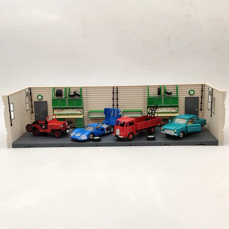 1/2/4 PCS 1:43 Scale Aurora Garage Diorama Scene Model (not include model cars)