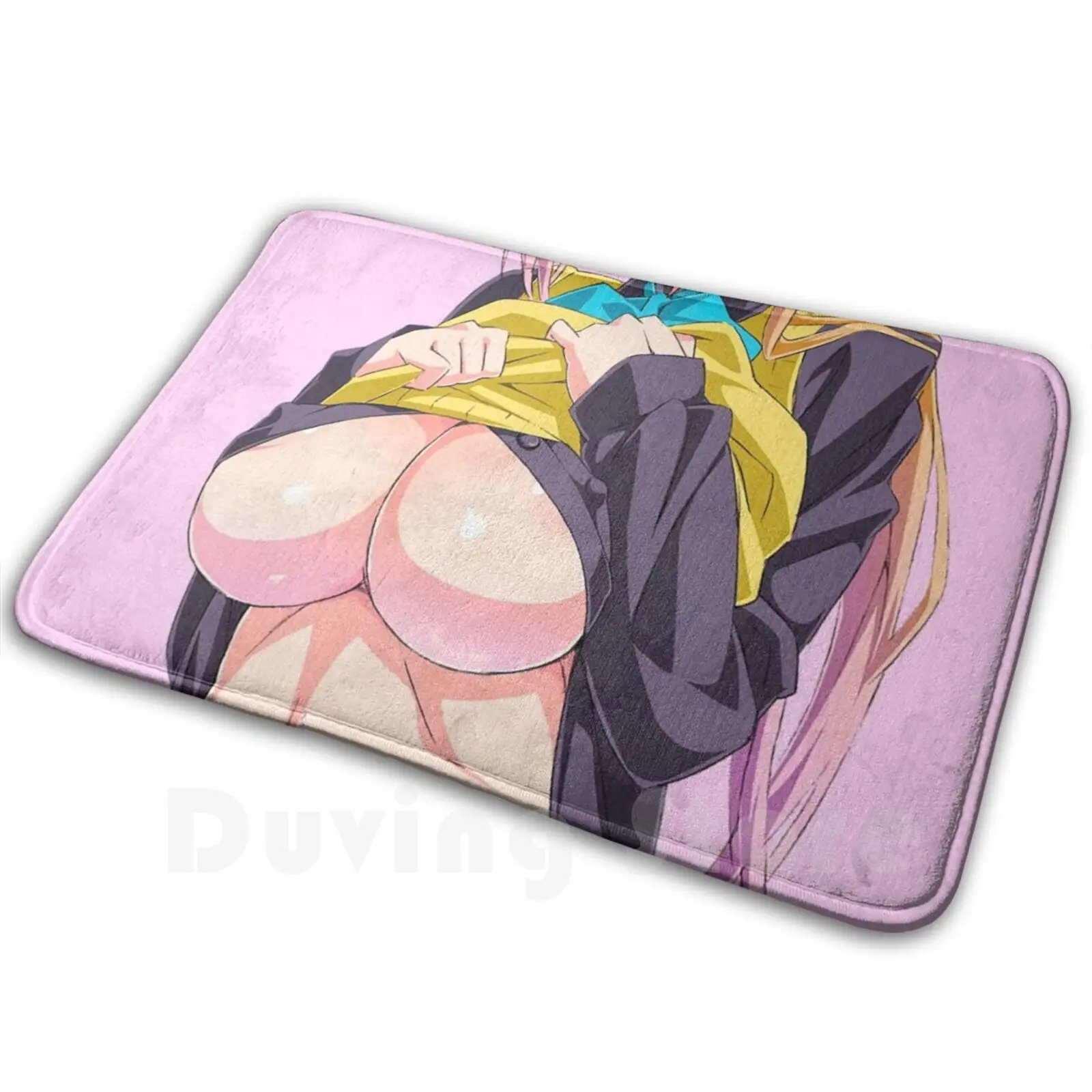 Squishy Lewd Big Breasts Anime Girl Soft Non-Slip Mat Rug Carpet Cushion Waifu Ecchi Manga Sexy Anime Girls Tits Boobs