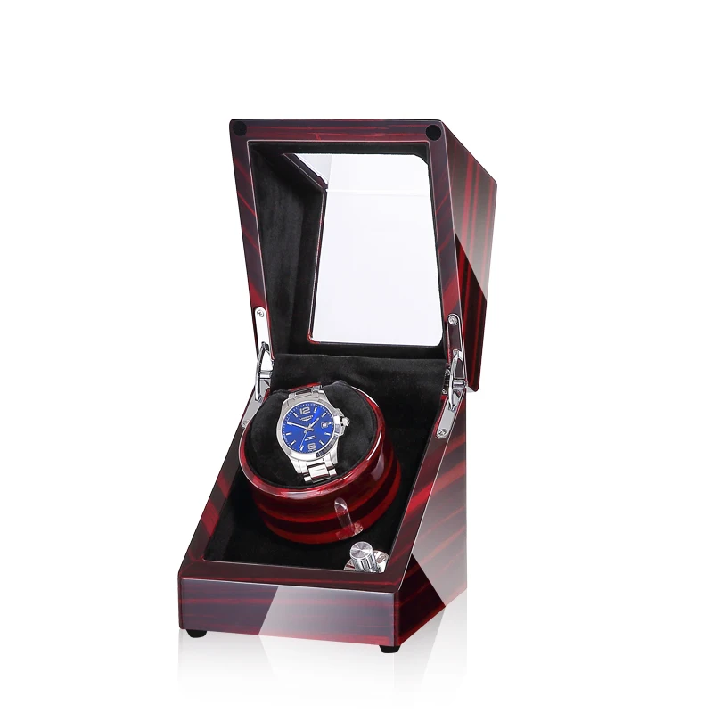 Wooden Watch Winder1-0 Automatic Winding Watch Storage Box High light Flannelette Inside 5 Mode Super Quiet Watch WInder Box