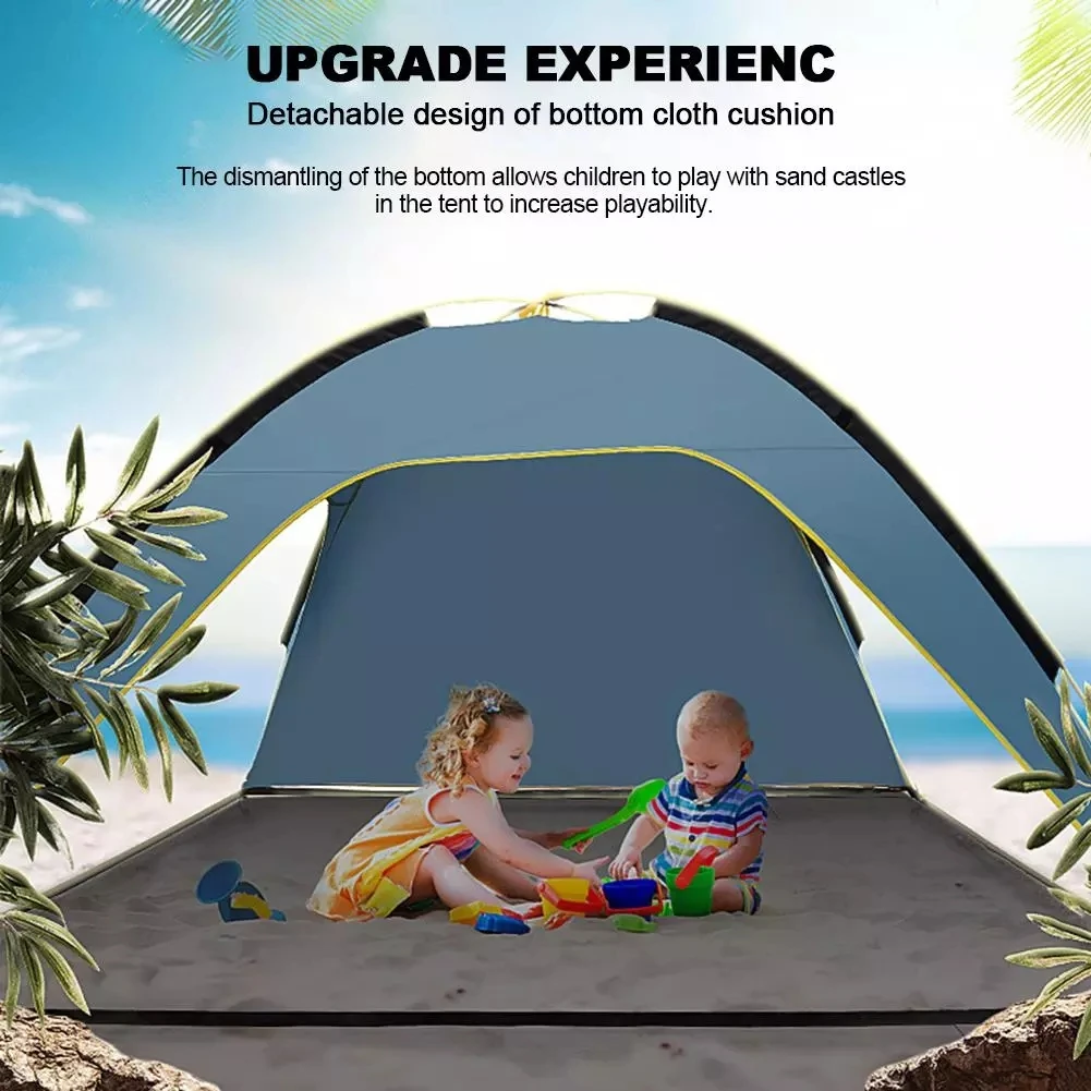 

Beach Big Tent Camping Tent Silver-coated Rainproof Anti-UV Sunshade Sun Shelter Fishing Backyard Picnics Outdoor Trips Tent