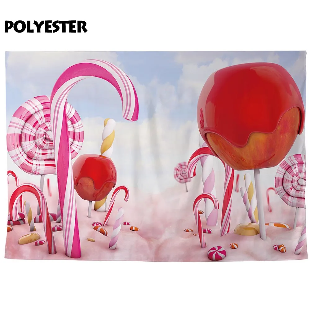 Allenjoy-fondo fotográfico de land bar para niños, piruleta de telón de fondo para baby shower, cartel de cumpleaños, photocall