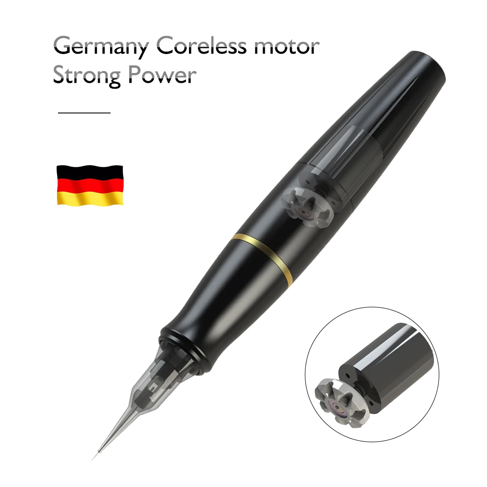 Dual Newest Permanent Makeup Tattoo Machine Swiss Coreless Motor RCA Rotary Tattoo Pen Microblading Eyebrow Lip With Cartridge