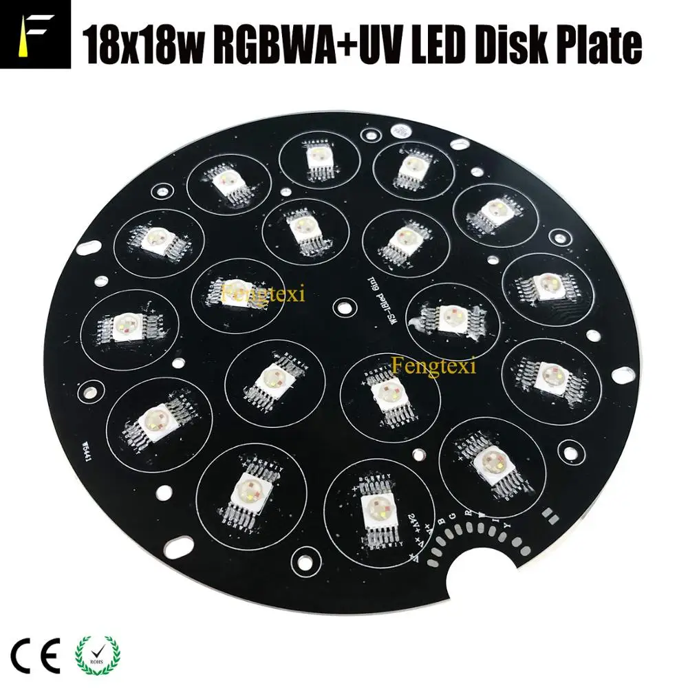 Stage Par Cans 18x10w 18x12w 18x15w 18x18w RGBWAUV LED Par Light Beads Black Disk Plate Board with Metal Cover 4in1 5in1 6in1