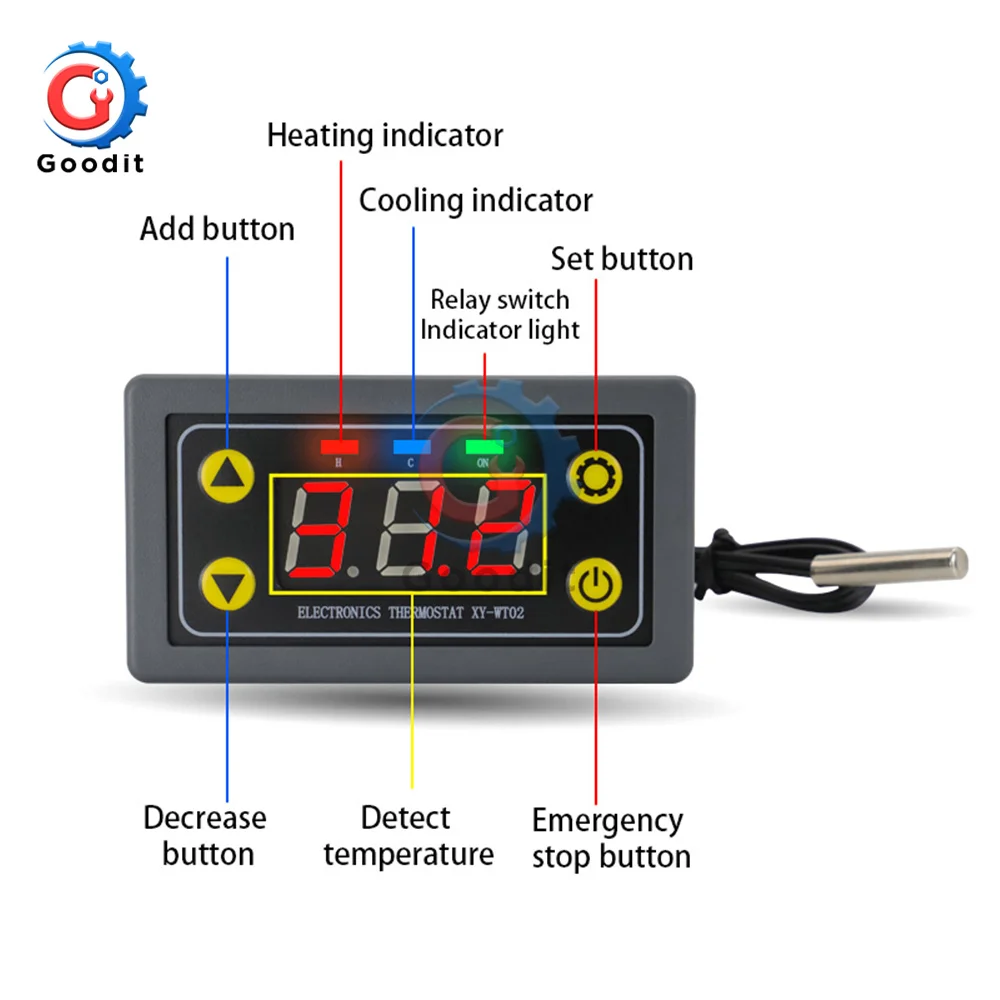 WT02 Remote WIFI Thermostat High Precision Temperature Controller Module Without WiFi Communication/with WiFi Communication