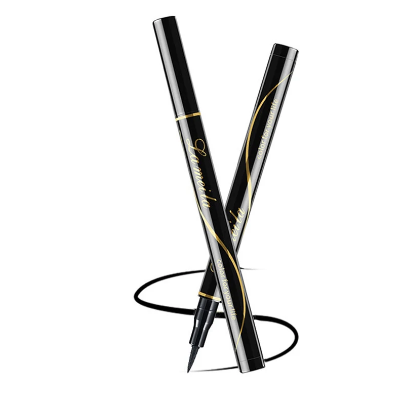 Eyeliner nero professionale penna liscia antiolio impermeabile a lunga durata ad asciugatura rapida non Blooming Liquid Women Eyeliner Makeup Tools