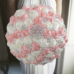 Pink Wedding Bouquet Bridal Marriage Brooch Bouquet Flowers