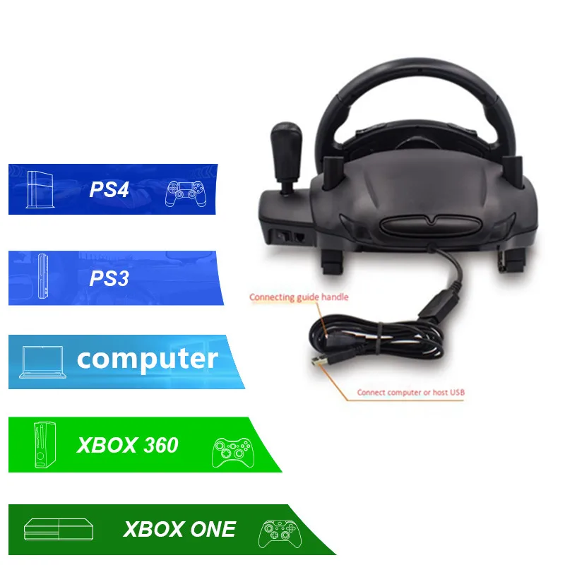 PS 4 3 PC Racing Game Steering Wheel Computador, USB, De Condução Real, Jogo Joystick, 360 Race Car Console, Euro Caminhão, 2 Necessidade de Velocidade