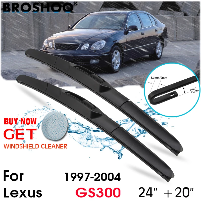 

Car Wiper Blade Front Window Windscreen Windshield Wipers Blades J hook Auto Accessories For Lexus GS300 24"+20" 1997-2004