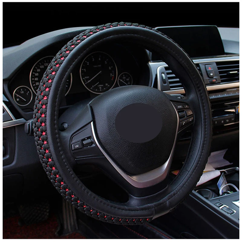 Car Steering Wheel Cover Wrap Volant Ice Silk Truck Lorry Bus Non-slip Diameters For 36 38 40 42 45 47 50 CM Auto Accessories