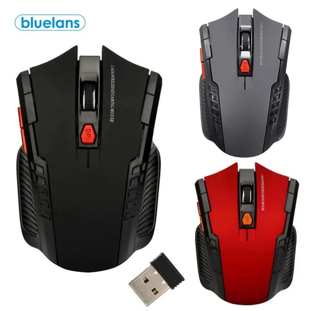 NEW Wireless 2.4G 6 Keys 3 DPI Adjustable Portable Optical Gaming Mouse, Automatic Sleep Energy Saving Mice for PC Laptop