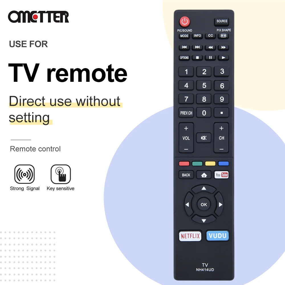 Adatto per Sanyo TV NH414UD telecomando FW43C46F FW55C46F FW50C76F FW43C46F-B