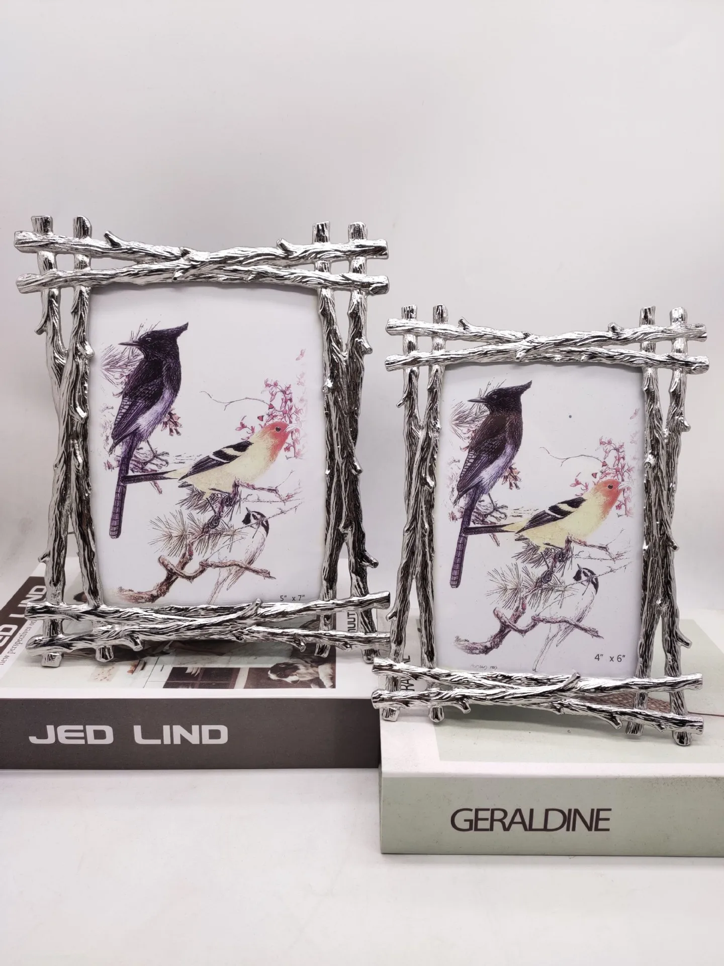 

6/7-дюймовая современная роскошная металлическая фоторамка украшения для гостиной