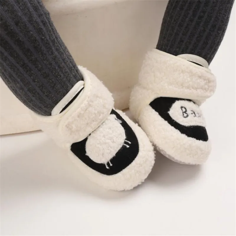 

Infant Baby Boy Girl Shoes Winter hight heel Fluff Fur Warm Shoes Cotton Sole Soft Newborns Toddler First Walkers Crib shoes