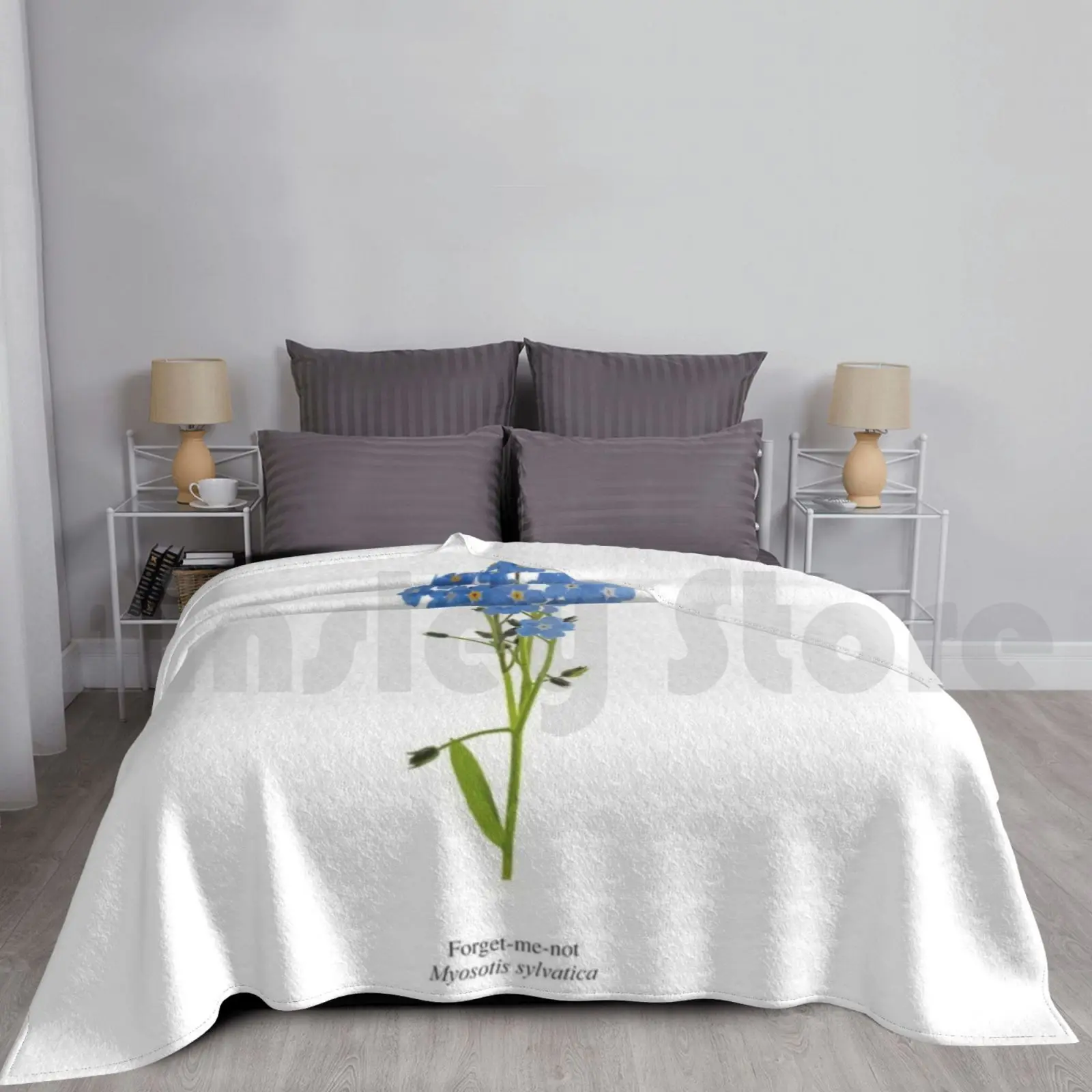 Forget-Me-Not Flower 2.0 Blanket For Sofa Bed Travel Forgetmenot Forget Me Not Myosotis Sylvatica Forget Me