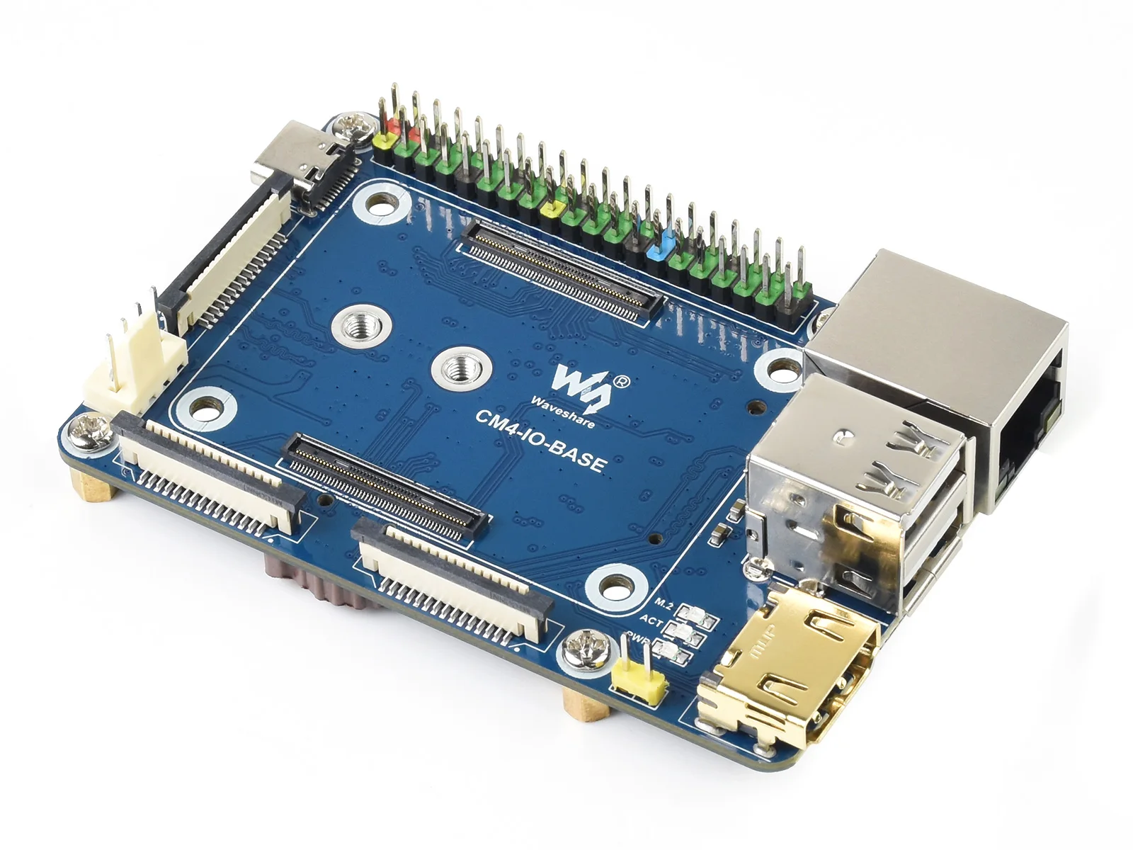 CM4-IO-BASE-B,Mini CM4 Basic Expansion Board,40PIN GPIO interface,  HDMI 4K output ,Dual MIPI CSI  camera interface