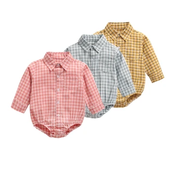 Plaid Cotton Baby Bodysuit 1