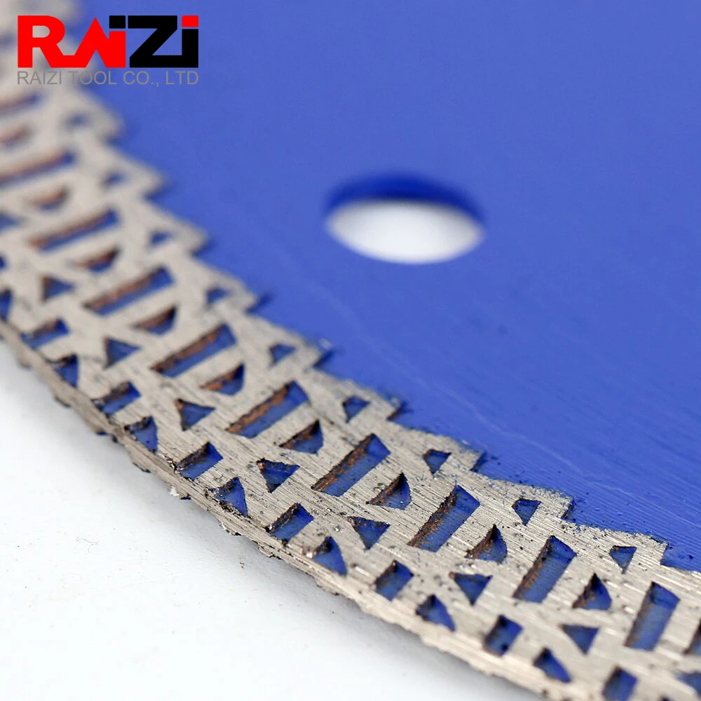 Raizi 5 inch/125mm X LOCK Thread Diamond Cutting Disc For Granite Porcelain Tile Professional Diamond Turbo Dry Cut Saw Blade