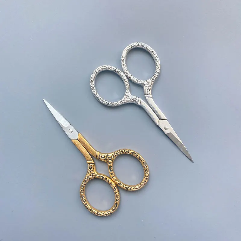 1Pcs European Retro Scissor handicraft Embroidery Fabric Cross stitch Classic Vintage Antique Craft Sewing Tailor Scissor Sewing