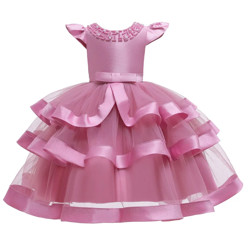 New Kids Dresses For Girls Tutu Princess Children Evening Party Dress Children Flower Girls Wedding Dress vestido 5 6 7 8 Year