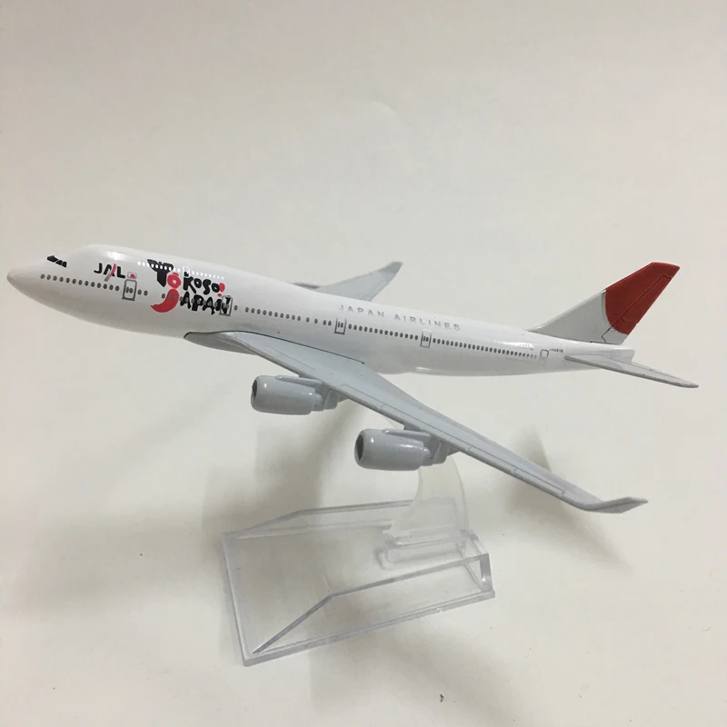 JASON TUTU-Modèle réduit d'avion Boeing 747 du Japon Airlines, 16cm, avion en métal moulé sous pression, échelle 1/400