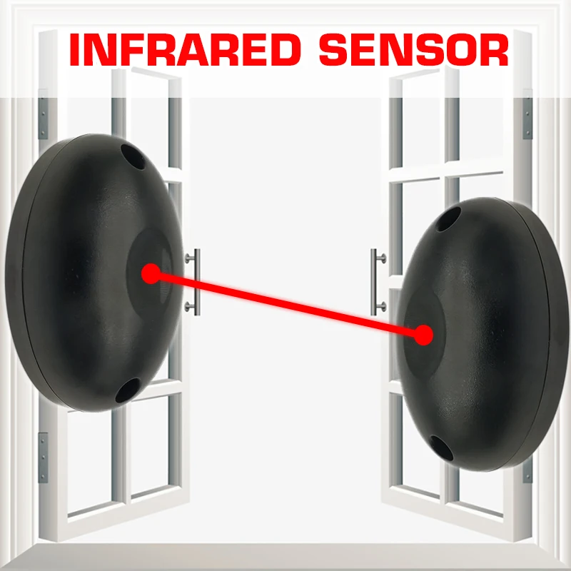 Sensor infrarrojo de seguridad para puerta automatizada, sistema IP55 para puerta de garaje, abatible, deslizante, fotocélula con Sensor de haz infrarrojo de seguridad