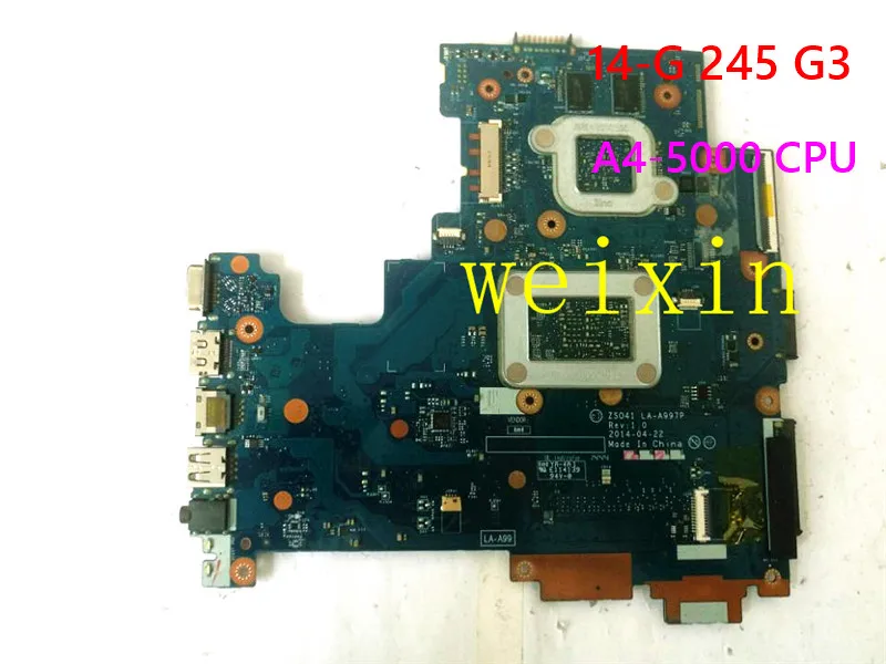 High quality 762431-001 762431-601 762431-501 for HP 14-G 245 G3 series laptop motherboard A4-5000 CPU LA-A997P Test Good