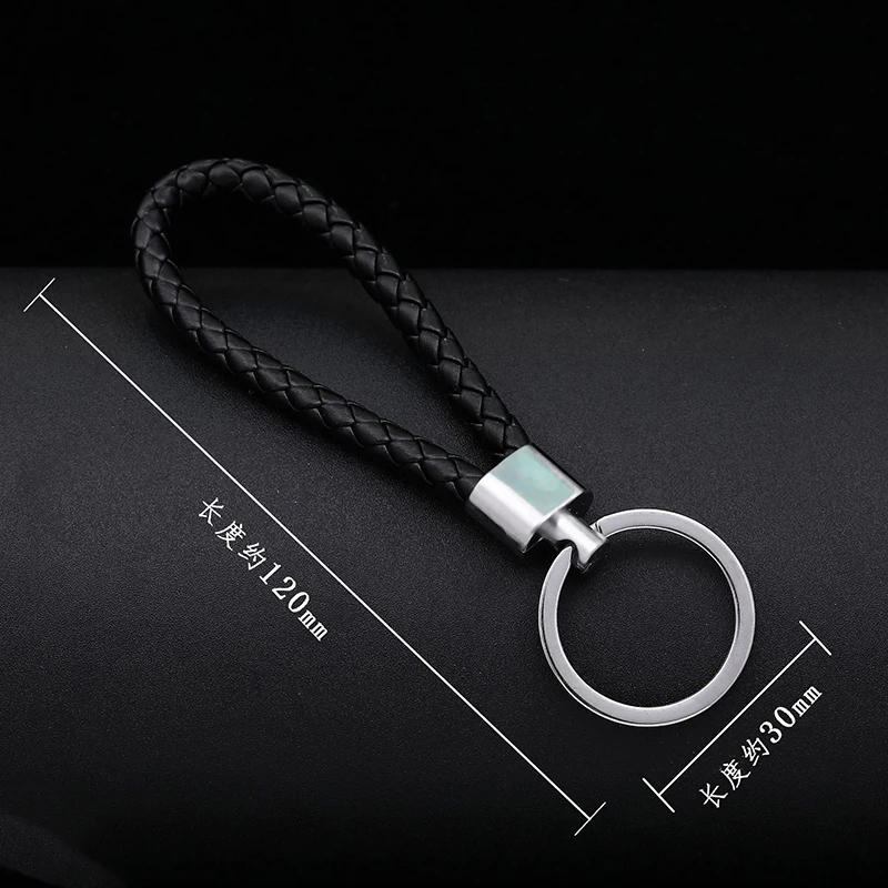 50pcs Colorful PU Leather Braided Keychains